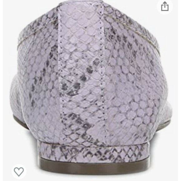 Vionic Callisto Snakeskin Embossed Purple Lavender Leather Ballet Flat size 8 - Picture 5 of 12